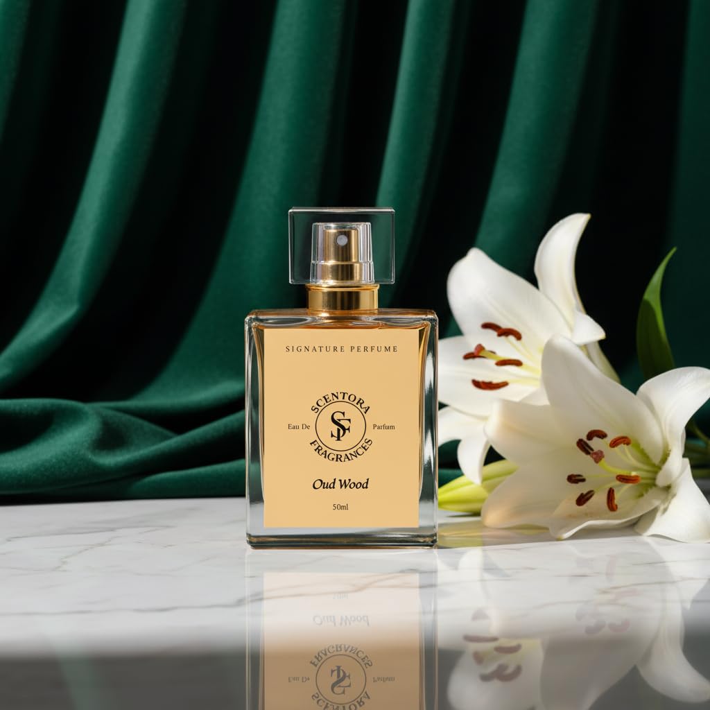 Scentora Fragrances Oud Wood 50ml Extrait De Parfum | Unisex Long Lasting Luxury Perfume | Exotic Smoky & Woody Intense Fragrance | Ideal for Gifting 1