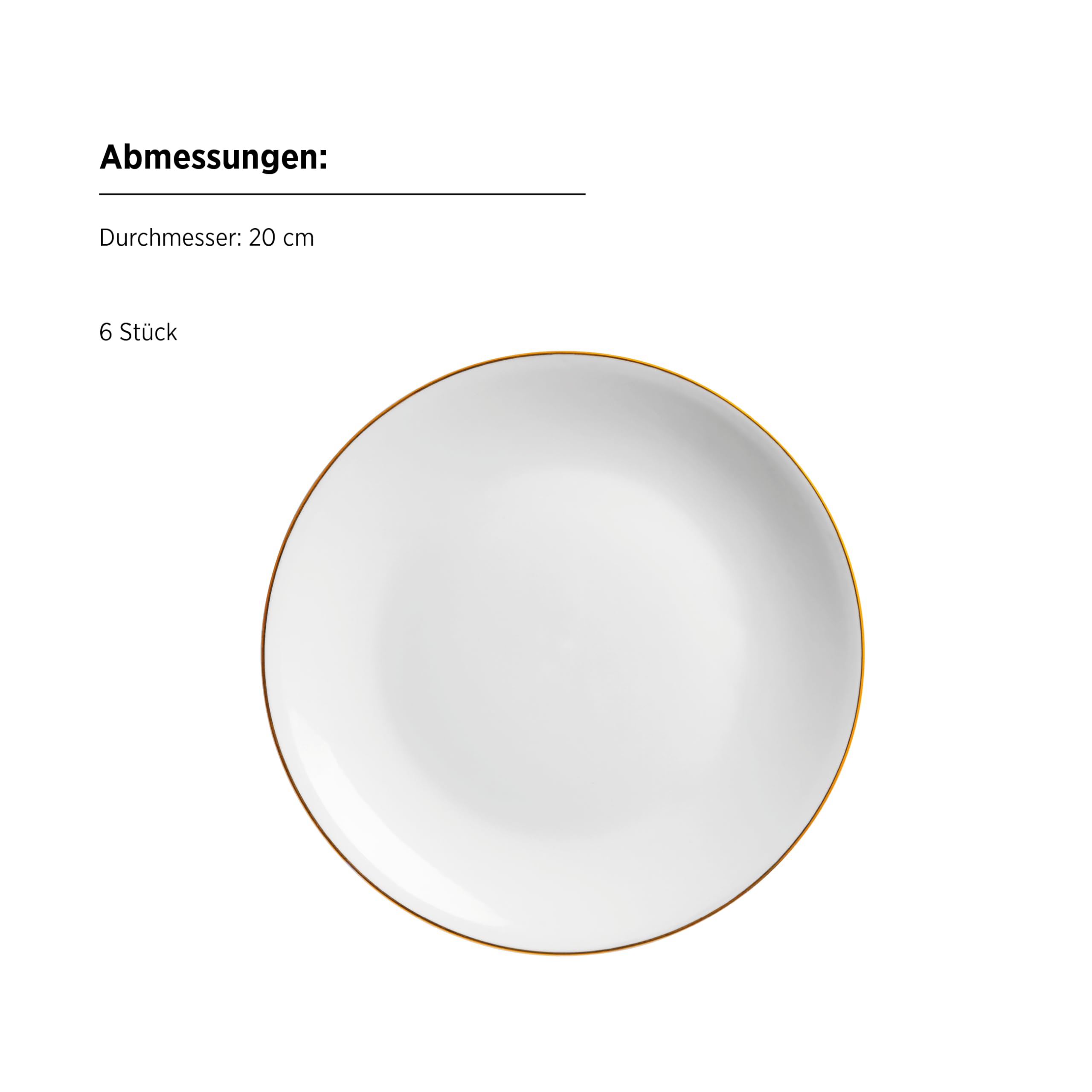 MÄSER Serie Felise Kaffeegeschirr Porzellan weiß goldener Rand 6 Personen