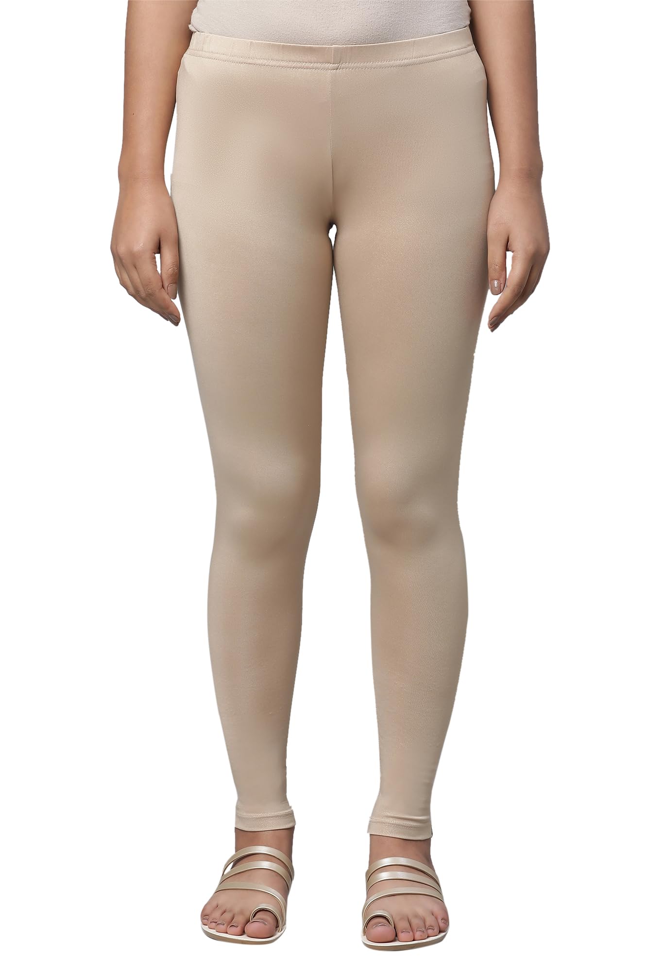 Aurelia Women High Rise Strechable Skinny Pants | Ankle Length Leggings | Leggings in neutral