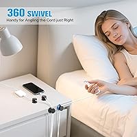 Vista 2 de 6PC Cord Organizer Holder, 360° Rotatable Spring Cable Clips, Strong Adhesive Cable Management Desk Accessories, Adjustable Wire Organizer Hide