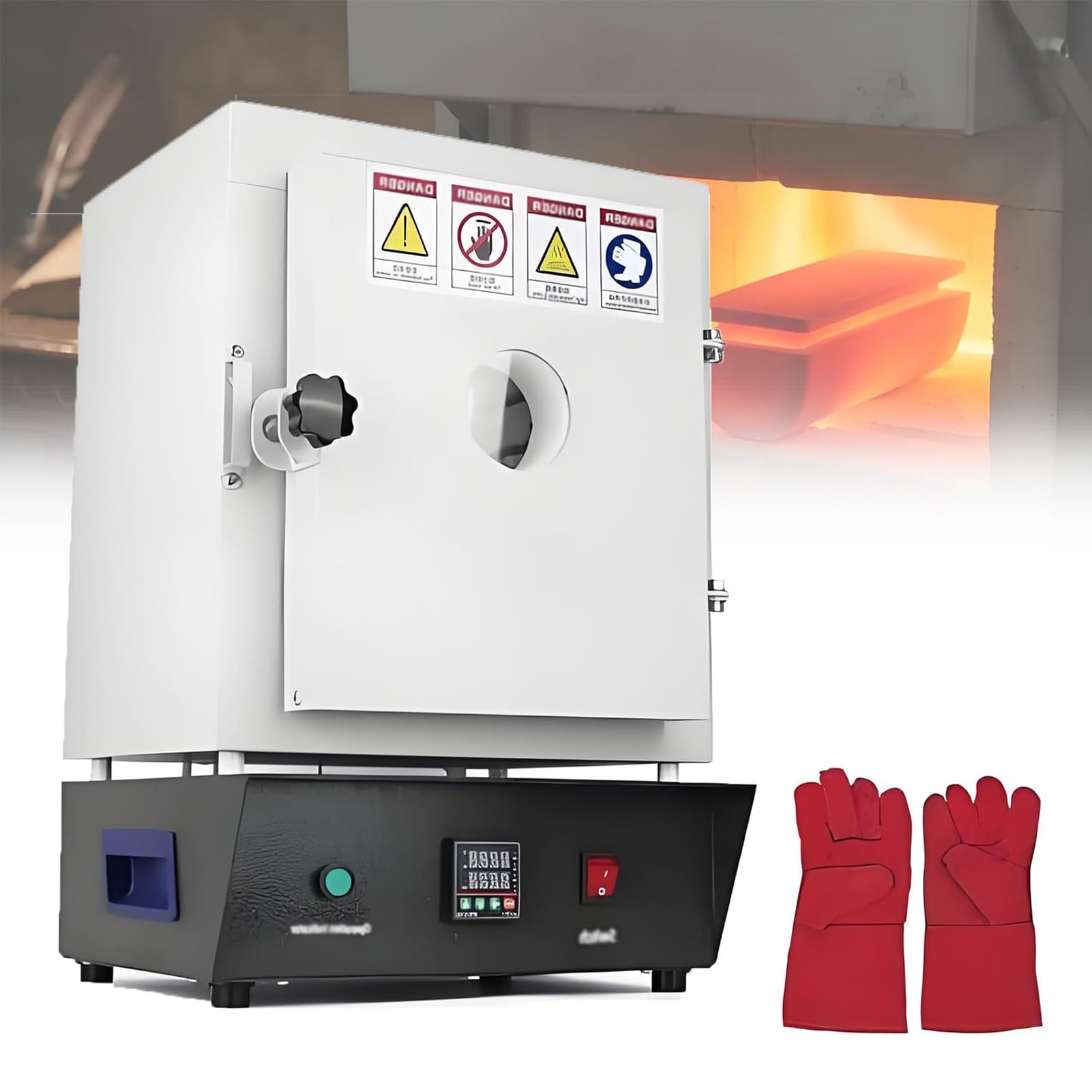 Elektryczny piec spiekalniczy 1500W 1150℃ sterowanie PID, okno obserwacyjne