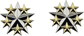 US navy General Officer Six Star Badge Pin Insignia- pair