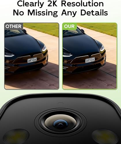 Miniatura 4 de Cámaras de seguridad 2K inalámbricas para exteriores, WiFi 2.4G5G, cámara solar inalámbrica para exteriores, visión nocturna a color, energía solar,