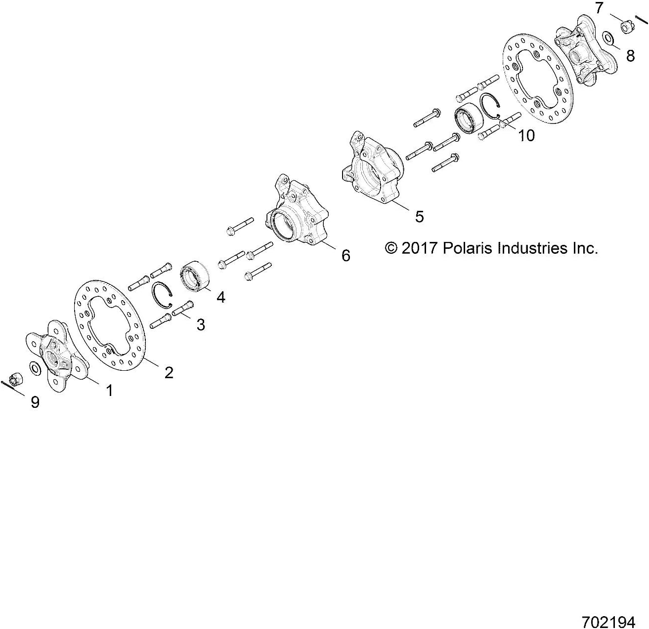Polaris RZR CARRIER-BEARING,WHEEL,RH(MACH) [FROM 5/16/2022], Genuine OEM Part 5144781, Qty 1