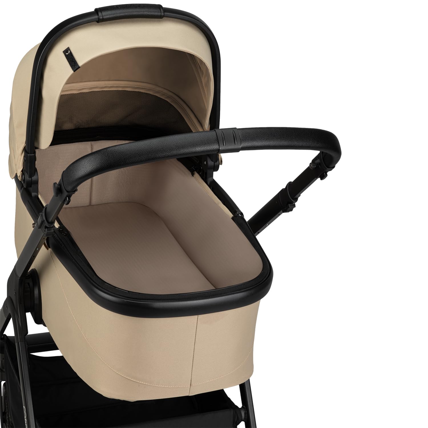 MoMi GISELLE Kombi-Kinderwagen 2 in 1 mit Buggy-Funktion, 5-Punkt-Sicherheitsgurt, ab dem 1. Lebenstag, bis 22 kg Körpergewicht (Buggy), Einkaufskorb, Matratze, Regenschutz und Wickeltasche