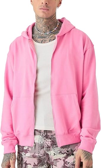 Zukela Mens Sherpa Hoodie Heavyweight Fleece Lined Zipper Jacket Warm Winter Coat Fuzzy Sweatshirt with Pocket Gifts M-3XL