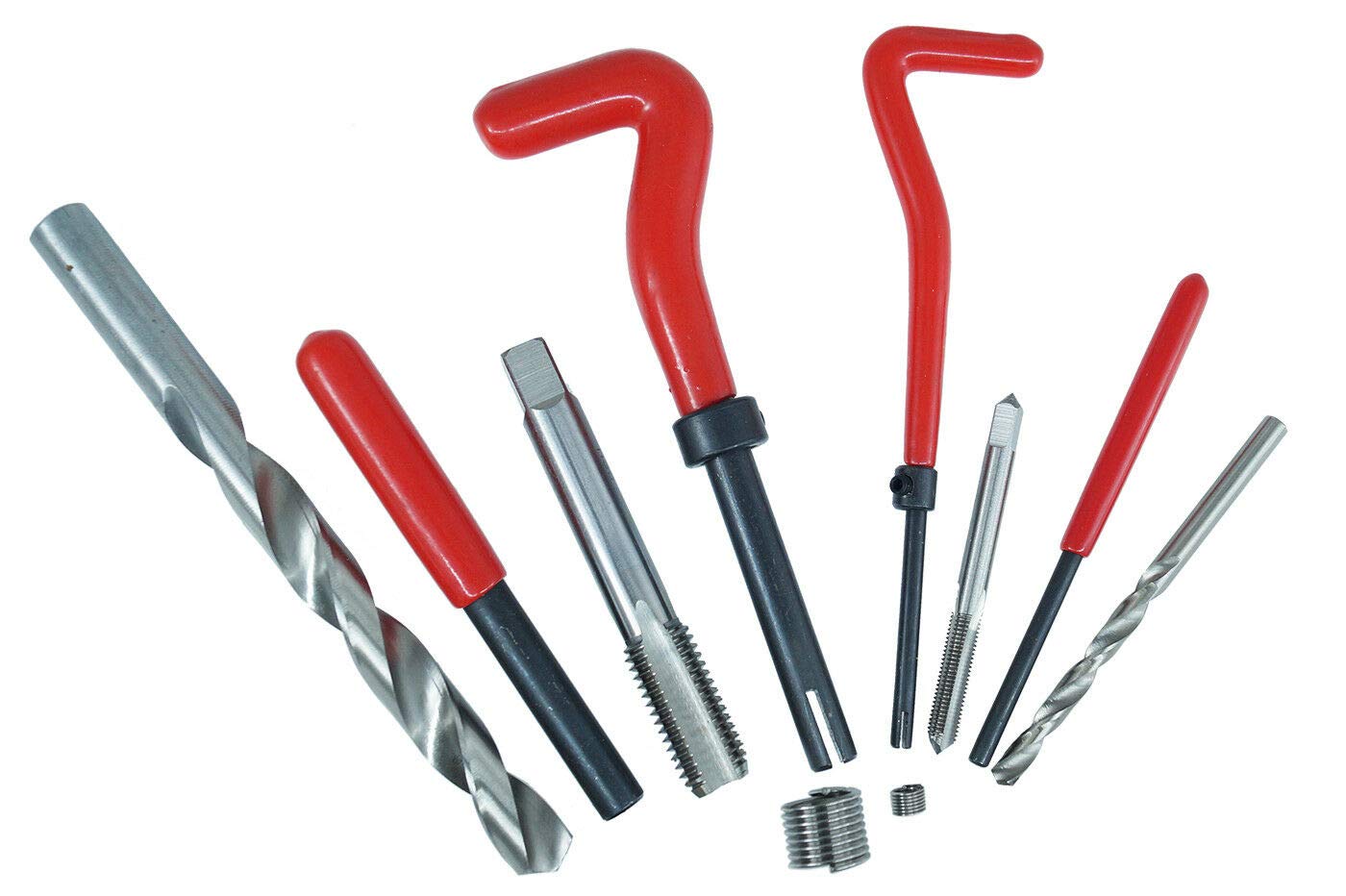 Kit riparazione ripristino filetti/filettature/elicoidi maschi 131 pz c/valigetta metallo