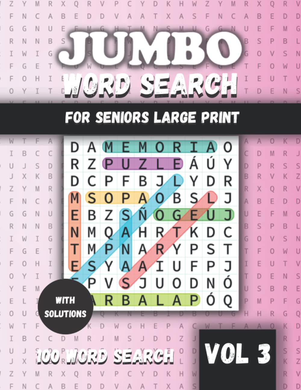 jumbo word search for seniors large print VOL #3: Word Find Puzzles for Elderly & Older Adults with Big Print