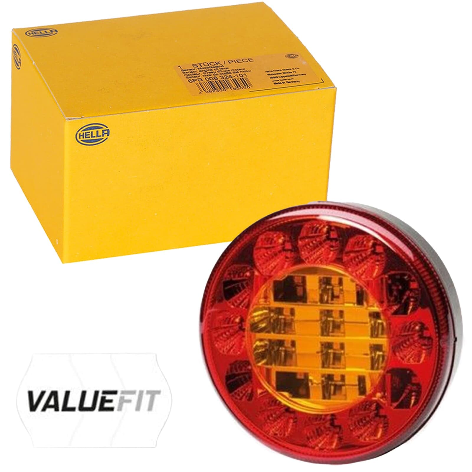 HELLA VALUEFIT 2SD 357 027-001 Rearlight - LED - 12/24V - mounting/Bolted - Lens Colour: Red/Yellow - Plug: open cable ends - left/right - Quantity: 1