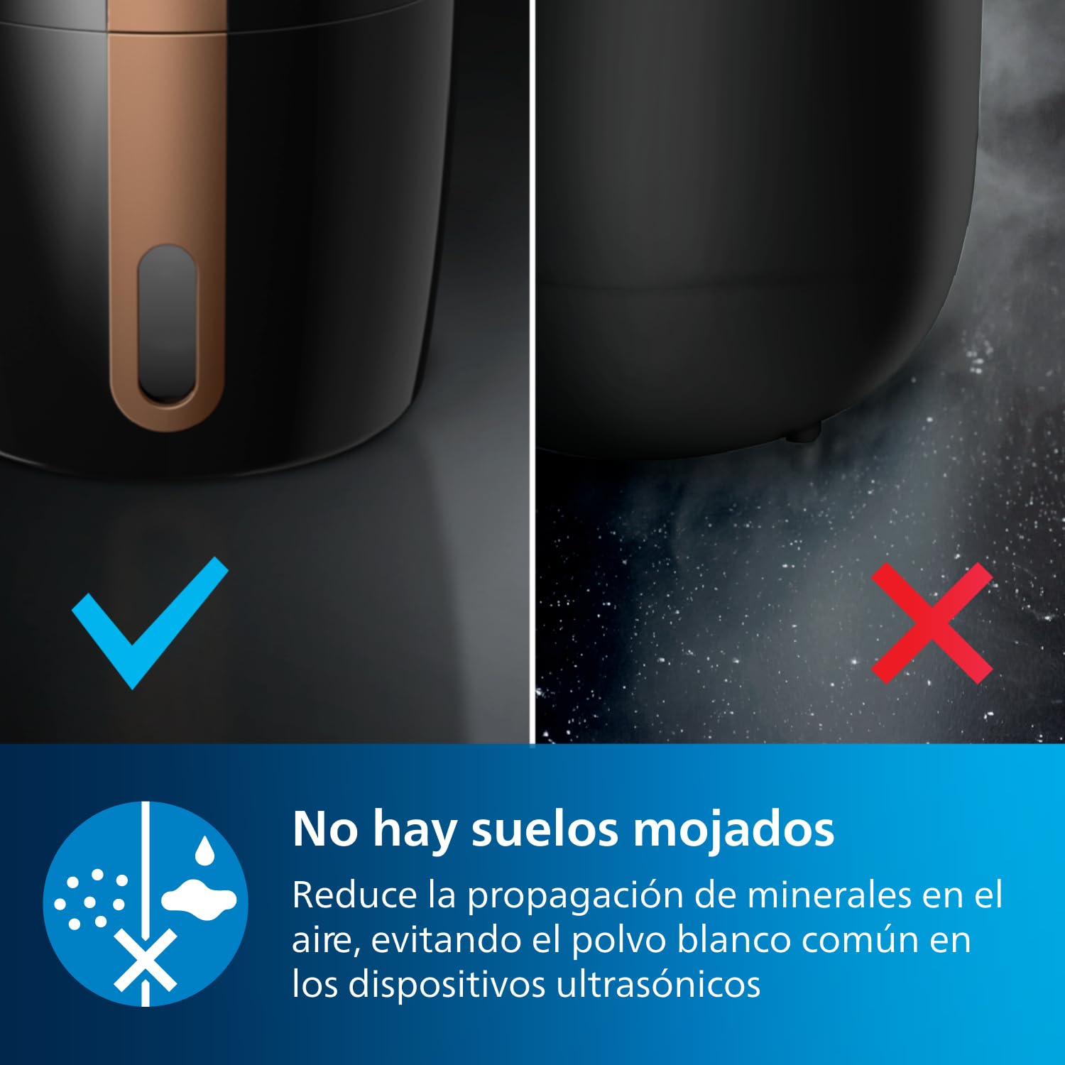 Philips Serie 2000 NanoCloud Humidificador 200 ml/h 2L Ultra silencioso 33 dB Negro HU2718/10