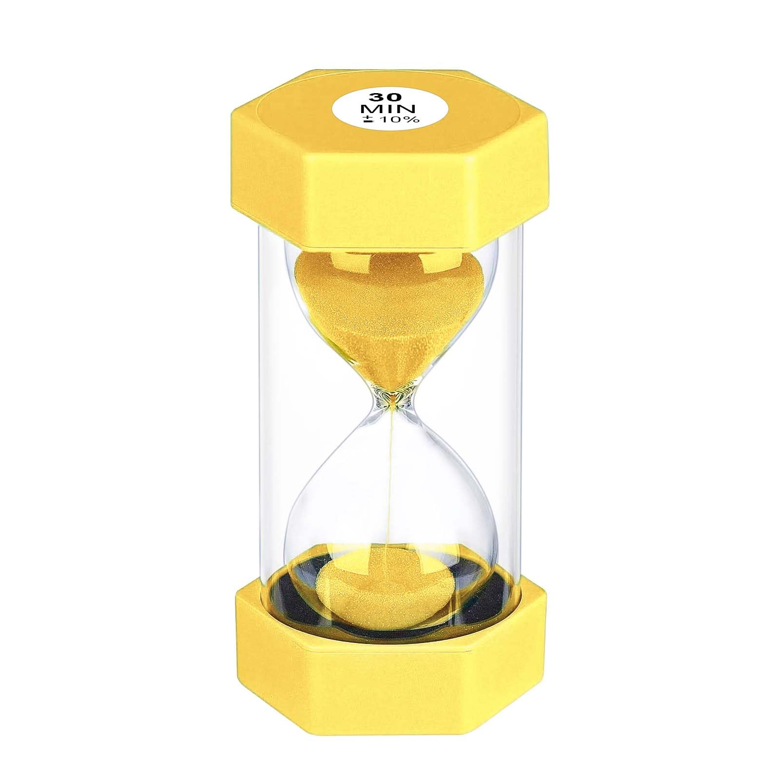 25 Minute Hourglass Sand Timer, Plastic Sandglass Watch Timer, Unbreakable Green Sand Clock Hour Glass 25 Min for Classroom, Games (Green)(Yellow,30 minute)