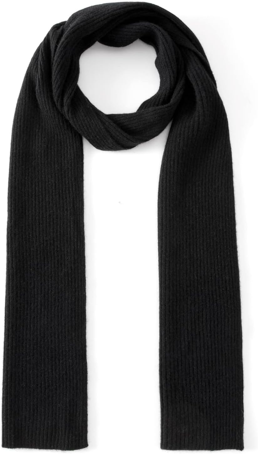Lallier Cashmere Wool Scarf, Ultra Soft Classic Ribbed Solid Color Winter Scarf for Men and Women with Gift Box - Image 3
