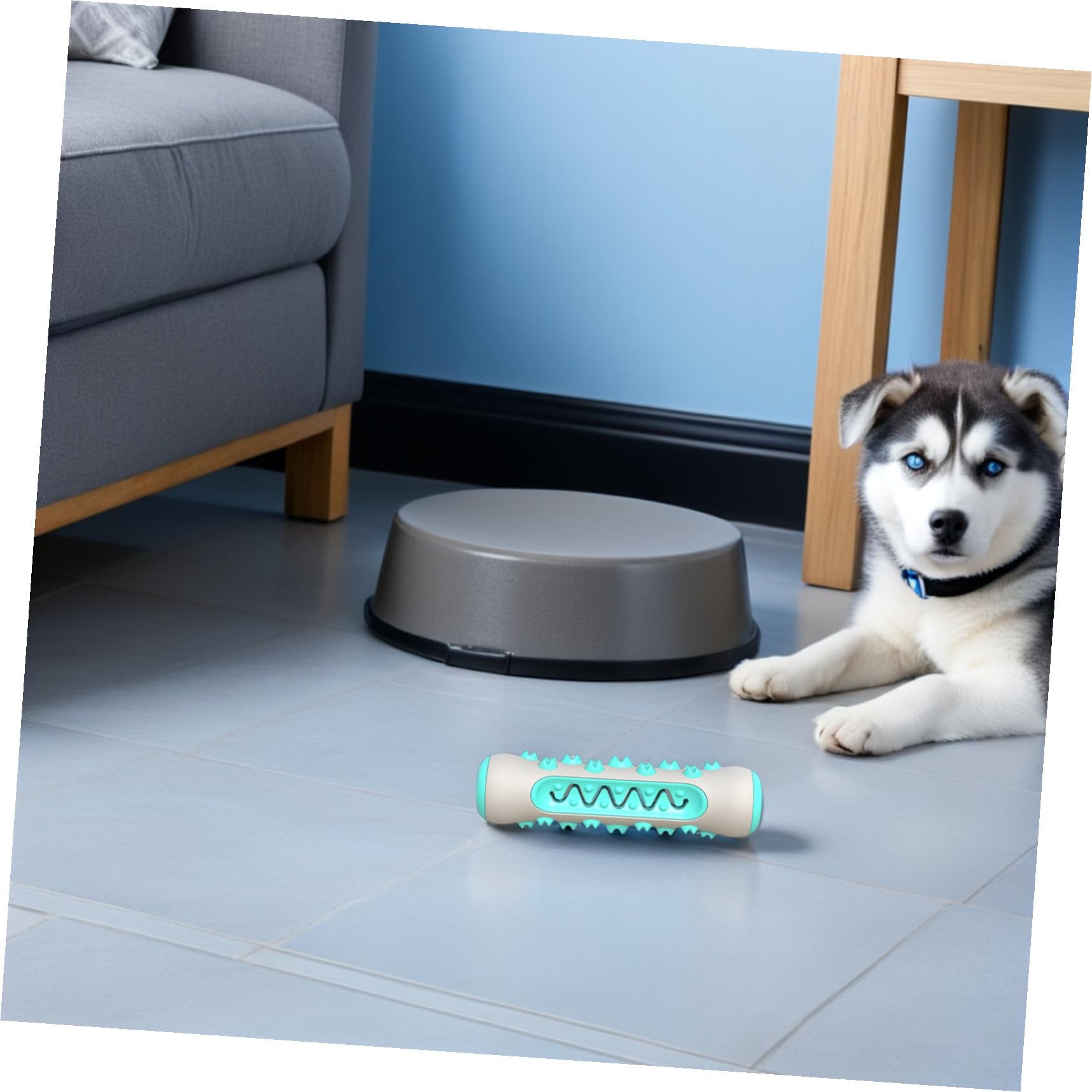 COLLBATH 3pièces Jouet à Mâcher pour Chien Lot de Brosse à Dents TPR De Jeu pour Chiot Outil De Soins pour Animaux De Compagnie Design Dentelé