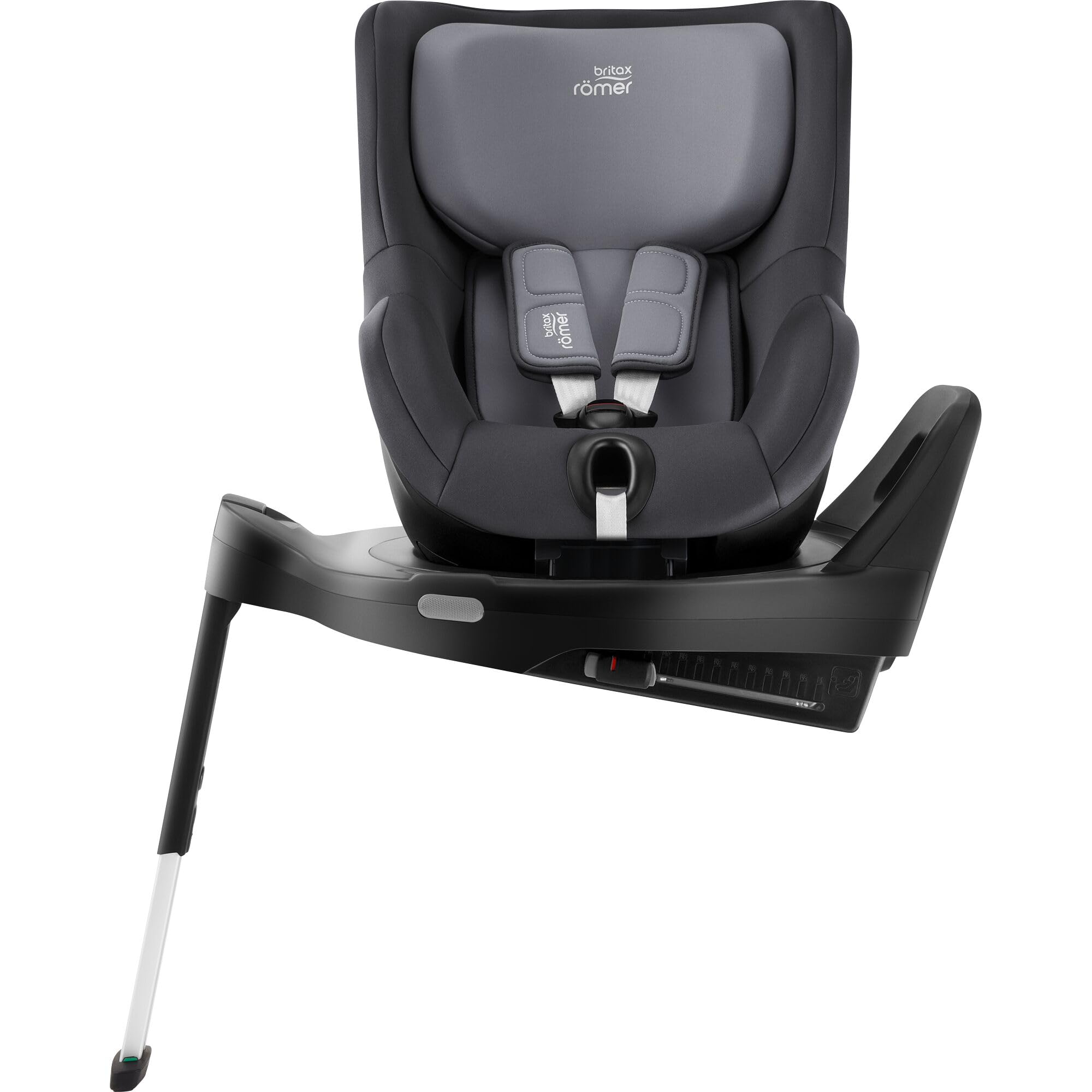BRITAX RÖMER Seggiolino Auto DUALFIX 2 Z-LINE Girevole a 360° ISOFIX Bambini da 61 a 105 cm i-SIZE (Gruppo 0+/1) da 3 Mesi a 4 Anni, Midnight Grey