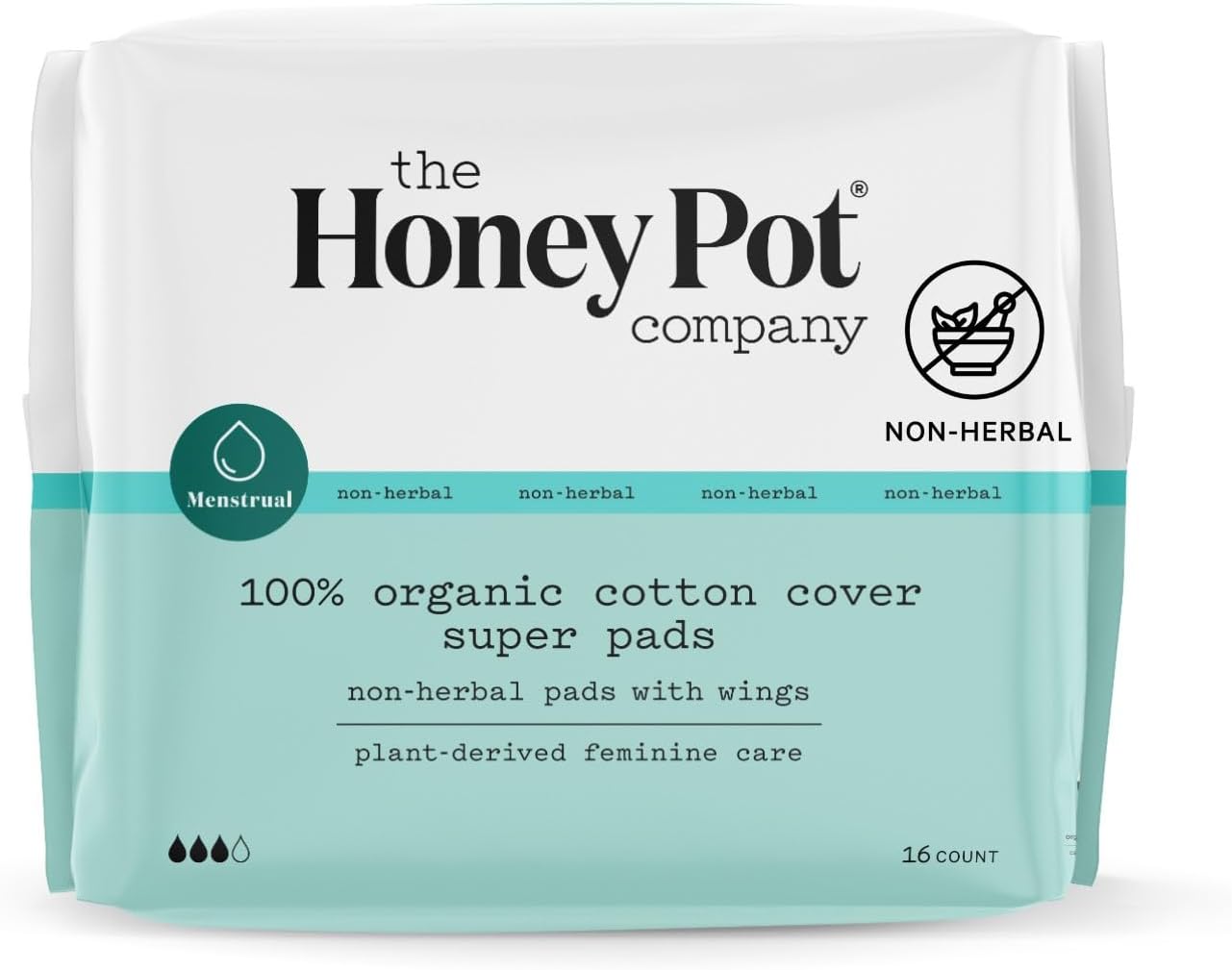 The Honey Pot Company – Pads for Women – Non-Herbal Super Pads w/Wings – Organic Pads for Women – Cotton Cover, & Ultra-Absorbent Pulp Core – Sanitary Pads – Feminine Care – FSA Eligible – 16 ct The Honey Pot Company – Pads for Women – Non-Herbal Super Pads w/Wings – Organic Pads for Women – Cotton Cover, & Ultra-Absorbent Pulp Core – Sanitary Pads – Feminine Care – FSA Eligible – 16 ct