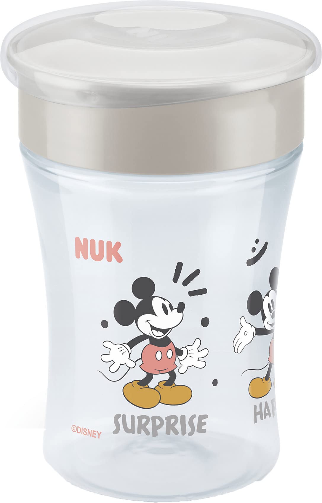 NUK Magic Cup Sippy Cup | 360° Anti-Spill Rim | 8+ Months | Leak-Proof & BPA-Free | 230 ml | Disney Mickey Mouse