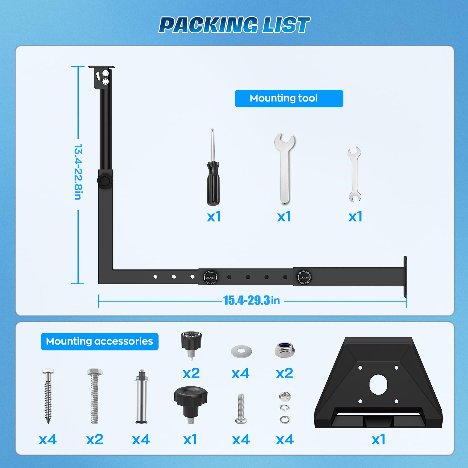 IMAYCC Support mural Starlink réglable à 360° pour Gen3/4X/4, bras long