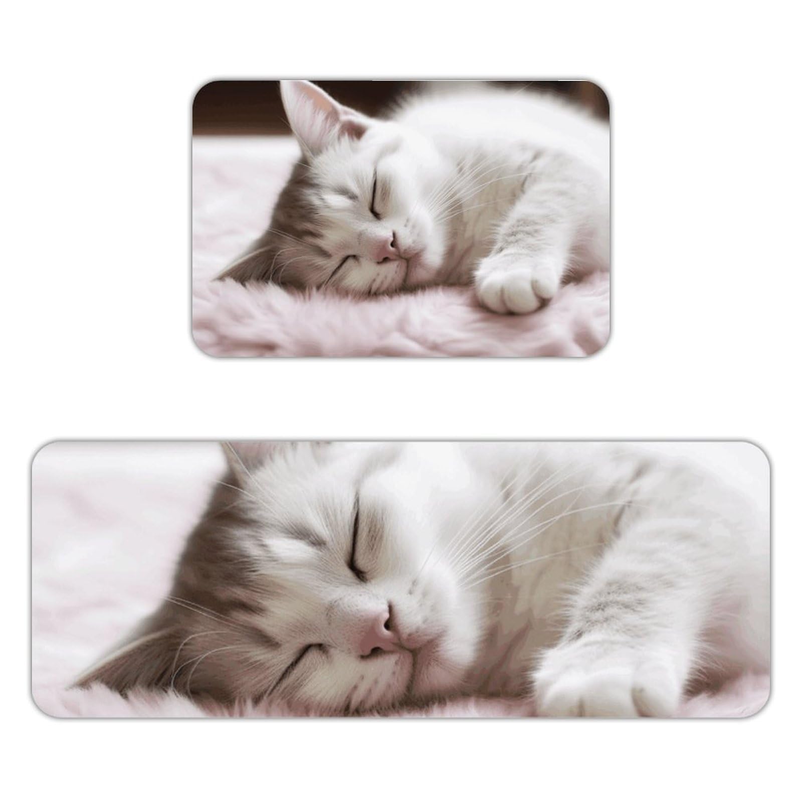 Alfombrilla de cocina de gato durmiente para suelo de lavandería