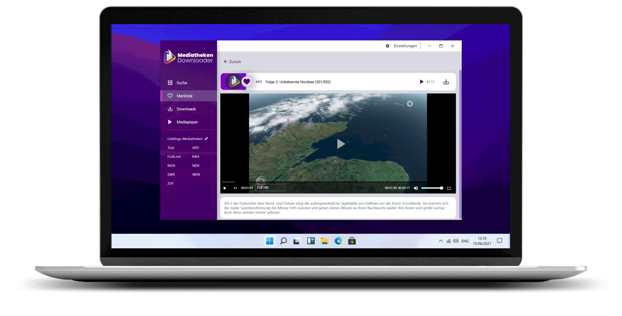 Mediatheken Downloader 2025 für ARD, ZDF, 3sat, BR, Funk.net, KiKA, NDR uvm direkt ansehen oder speichern - legaler Download - Win 11, 10