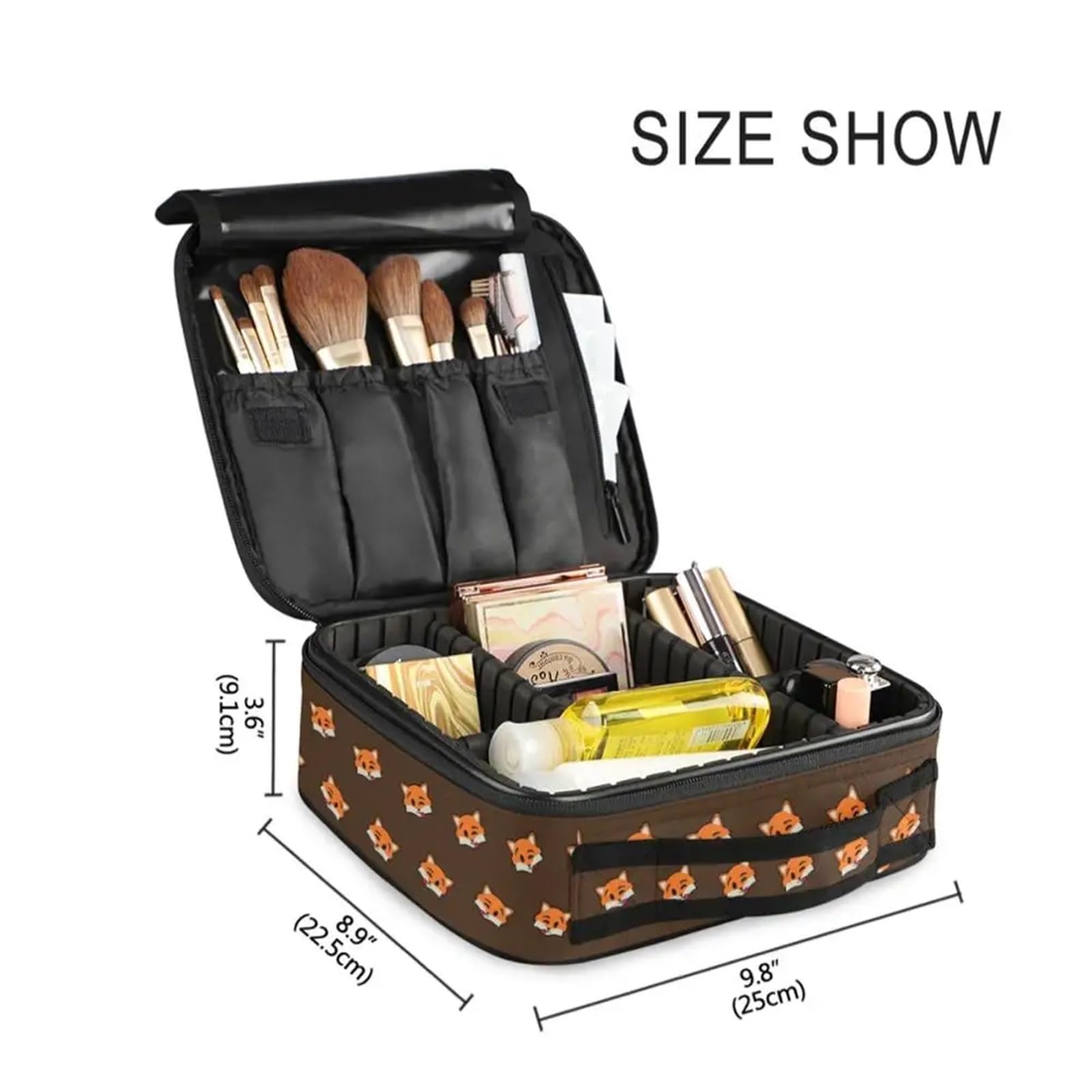 Kosmetiktasche Frauen Kosmetik Professionelle Schönheit Pinsel Make-Up Tasche Fall Wasserdicht Organizer Lagerung Taschen Reise Koffer für Reise Make-up Aufbewahrung Schminktasche(03)