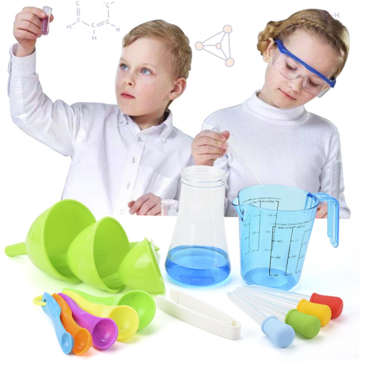 Gatuida Kit Expériences pour Garçon Fille Ensemble Activités De Chimie De Laboratoire pour Garçon Fille