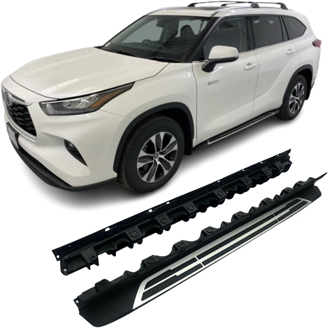 Side Steps Fit Highlander 2020-2024 L,XL,XLE,XSE,Limited,Platinum XU70 Running Board Nerf Bar