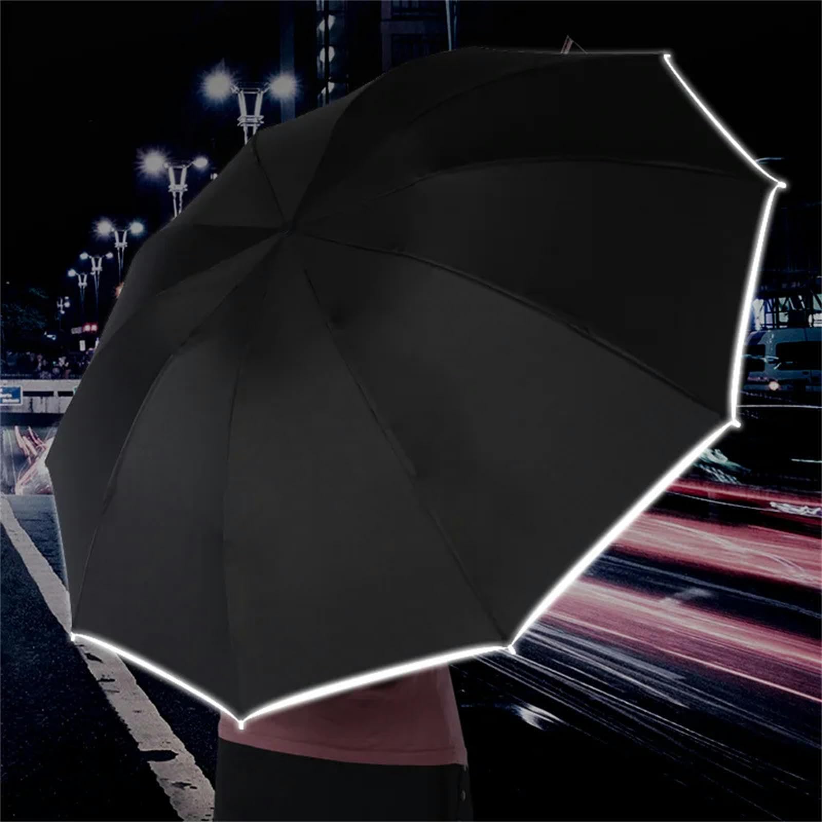 Ombrello Auto Open Close Ombrello Inverso Led Ad Emissione Luminosa Dieci Ossa Business Ombrello