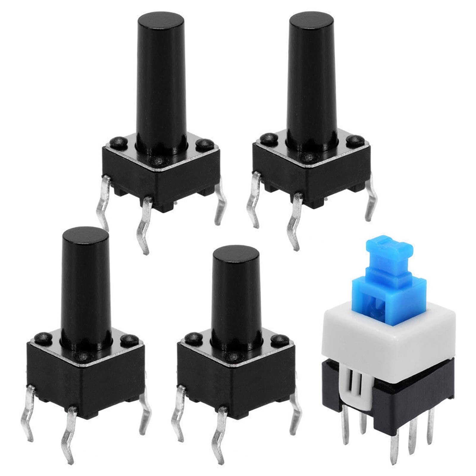 interruptor electronico 180 Uds 6x6 juego de interruptores microtáctiles de luz juego de surtido de interruptores de botón 6x6 teclas interruptor de encendido/apagado accesorios de herramientas DIY