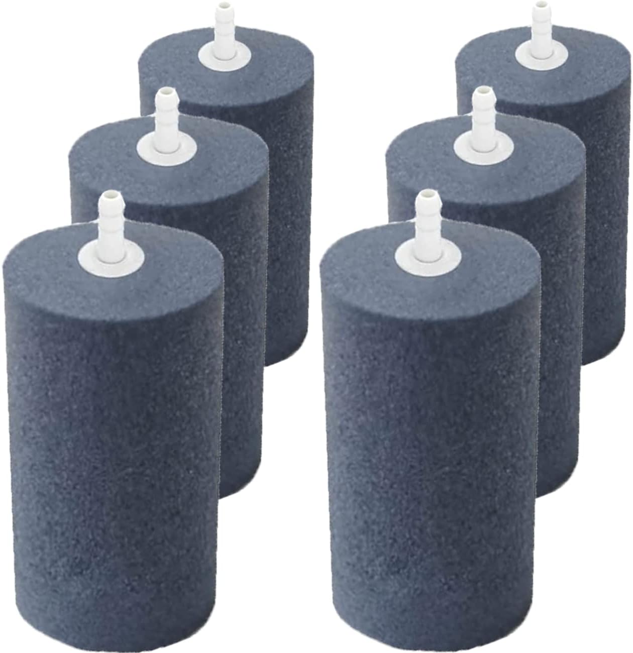 COOMATEC 4x2 Inch Large Air Stone Cylinder - Premium Hydroponics & Aquarium Bubble Diffuser for Fish Tanks, Ponds