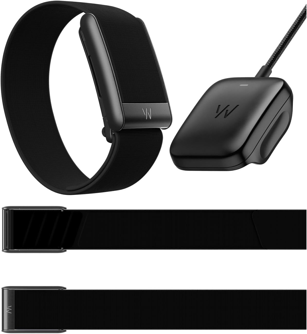 WHOOP One Bundle - WHOOP 5.0 Health &amp; Fitness Wearable with 12-Month Membership + CoreKnit Wristband + Corded Battery Pack - 24/7 Activity Tracker with Sleep, Recovery &amp; VO2 Max Insights - Jet Black