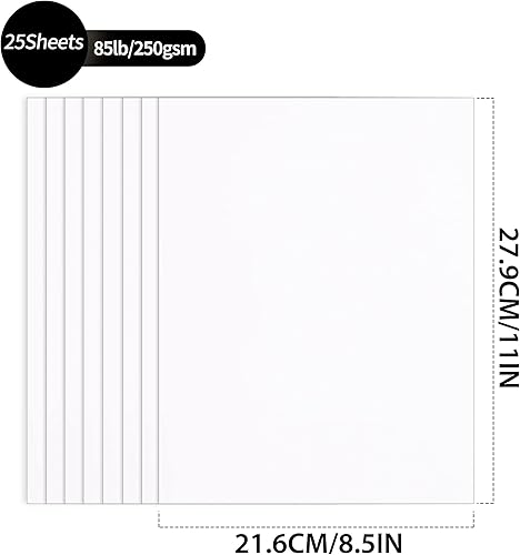 Vista 34 de Cartulina negra – 8.5 x 11 pulgadas, 92 libras, papel pesado perfecto para álbumes de recortes, manualidades, tarjetas de visita, 25 hojas de 8.5