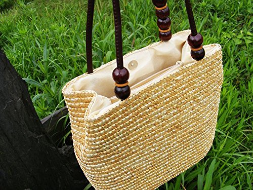 TONWHAR European Style Straw Bag Purse Woven Summer Beach Tote for women3