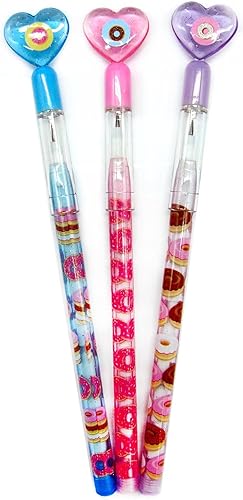 Miniatura 4 de TINYMILLS Paquete de 24 lápices apilables de varios puntos con borrador para donas, regalos de fiesta, carnaval, bolsas de regalo, regalos de aula,