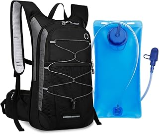GUSTAVE® Hydration Backpack with 2L Hydration Bag for Hiking Cycling Running MTB, BPA Free Hydration Backpack Professional Hiking Backpack for Men Women Kids, Trekking and Cycling Accessories