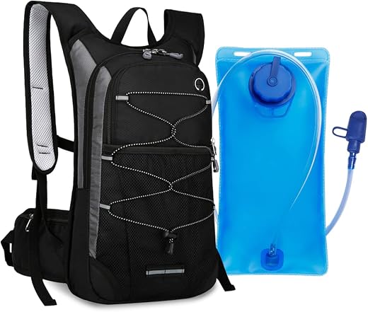 GUSTAVE® Hydration Backpack with 2L Hydration Bag for Hiking Cycling Running MTB, BPA Free Hydration Backpack Professional...