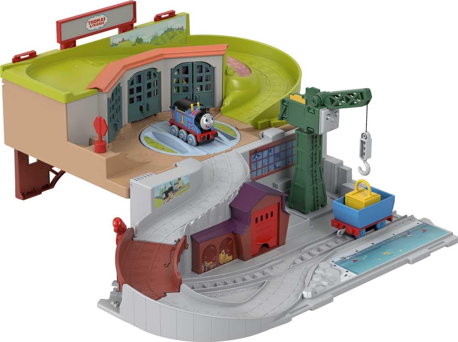 Thomas & Friends ​Fisher-Price Sodor Take-Along Train Set with die-cast Thomas engine for preschool kids ages 3 years and older