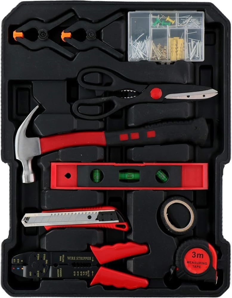 Valigetta Porta Utensili Completa da Lavoro Professionale con Trolley 187 Pezzi Salvaspazio Multiuso per Bricolage e Fai da Te Carrello Portautensili con 4 Ruote Piroettanti