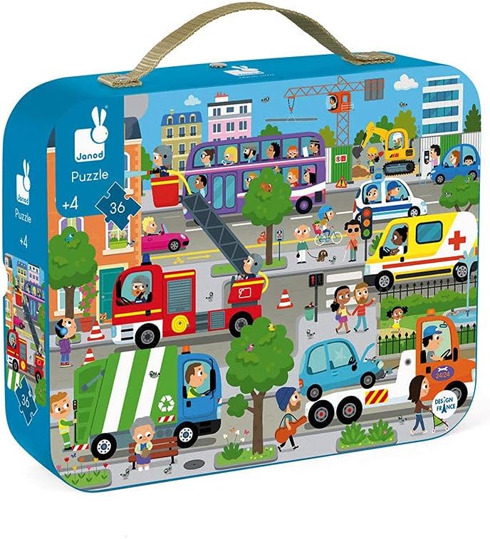 Janod 36 Piece City Life Jigsaw Puzzle - Ages 4+ - J02659
