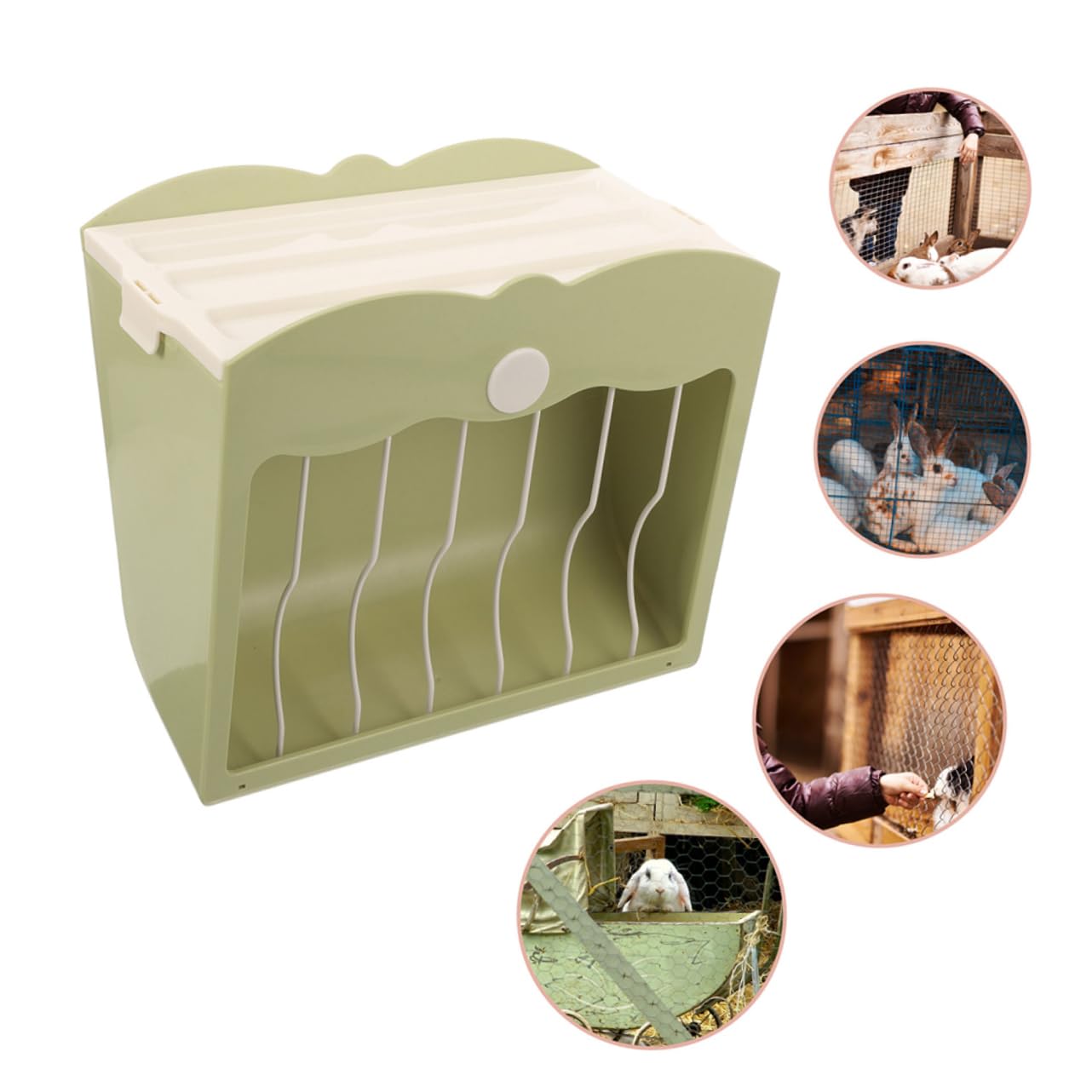 Toddmomy 2pezzi Mangiatoia Per Conigli Multi-funzione Con Rete Antispreco Contenitore Appeso Per Fieno e Cibo Facile Da Pulire e Organizzare Per Conigli e Piccoli Animali Domestici