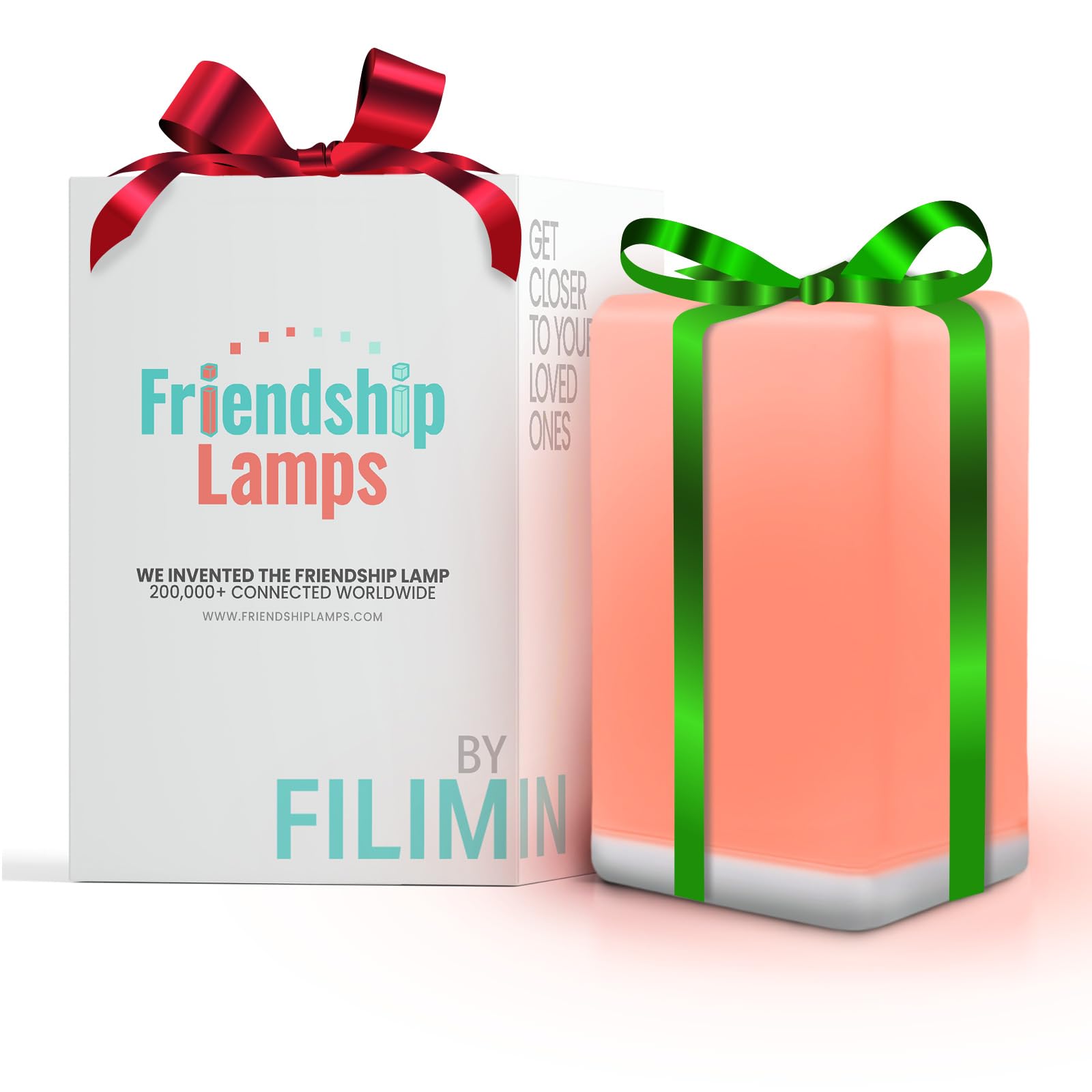 Friendship Lamp FriendLi by Filimin - Subscription Required Wi-Fi LED Light for Long Distance Touch Lamp, Present for Best Friend, Relationship, Family, Unique Gifts, Easy App Setup - Single
