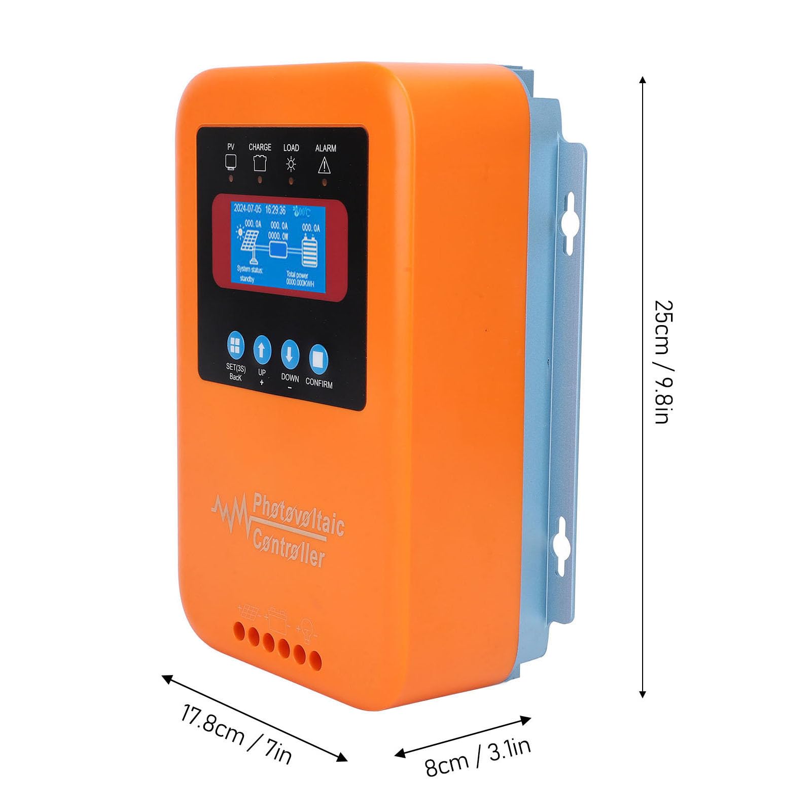 Bewinner Regolatore di Carica Solare MPPT 12V 24V 36V 48V, Display LCD