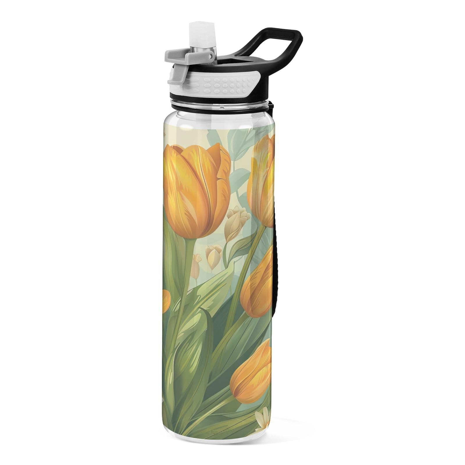 NOsWEA　花村想太　touch_bottle Amazon.com: Nesatuwa 32 oz Tulip Flower Water Bottles with Straw