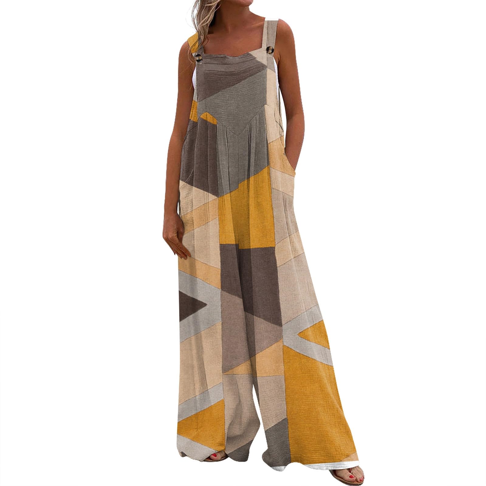 Generic Mono Negro Mujer Largo Verano Elegante Bohemio Monos de Petos Rompers Holgado Casual Moda Elástico Overoles Mamelucos Oficina Pantalone Clubwear Monos 2024 Peto Mujer Mono Mujer