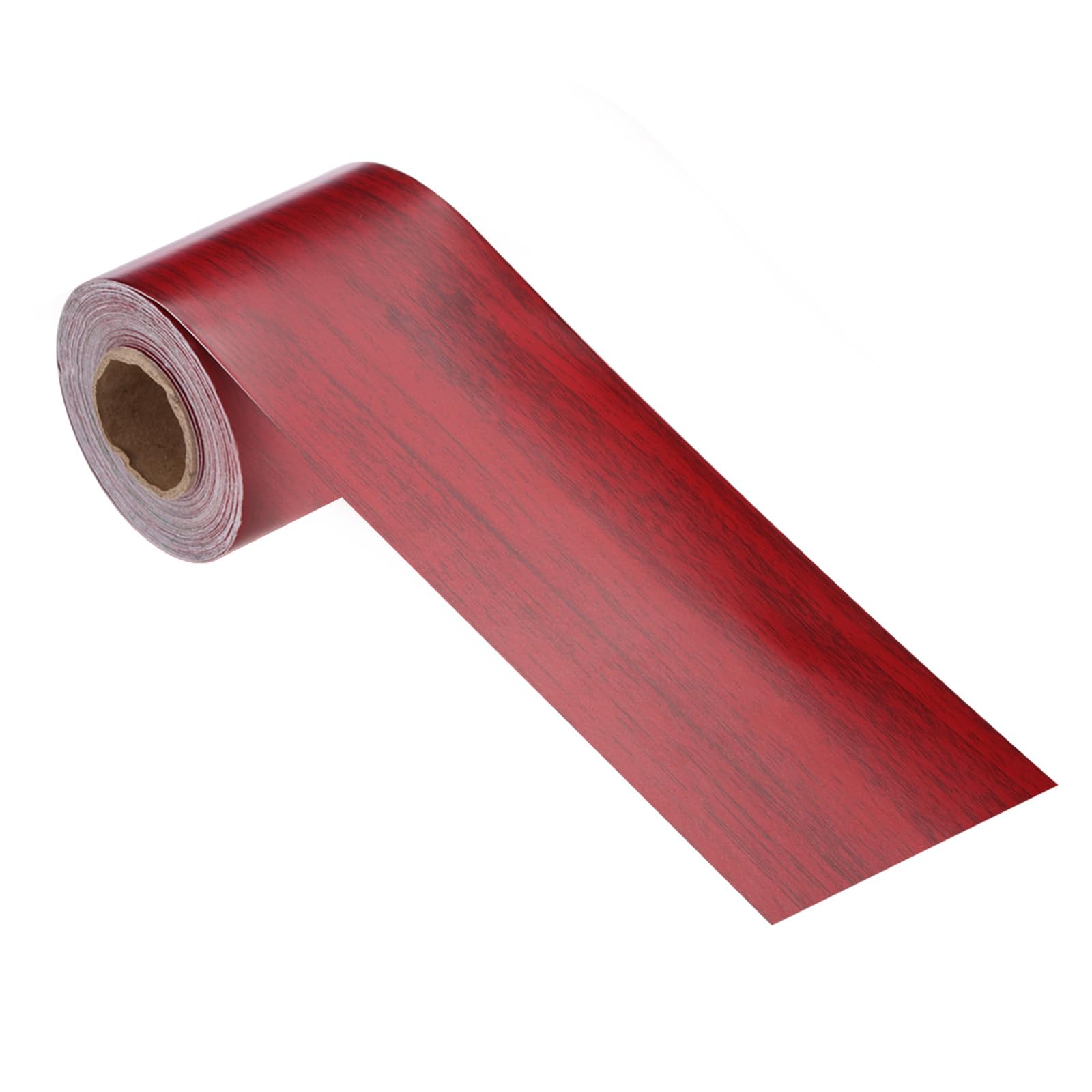 sourcing map Wood Grain Repair Tape, 2 Inch x 33 Feet Self Adhesive Wood Grain Tape Multi-Purpose Wallpaper Border Trim for Furniture Floors Windows Doors Tables Home DIY Projects, Red