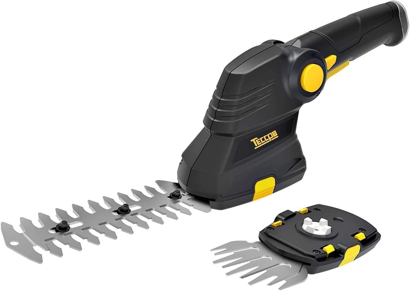 TECCPO 7.2V Cordless Grass Shear & Shrub Trimmer Set 2-in-1, Lightweight Handheld Garden Shears with Lithium-Ion Battery and Quick Charger, Pivoting Handle, Cordless Shears for Gardening and household projects