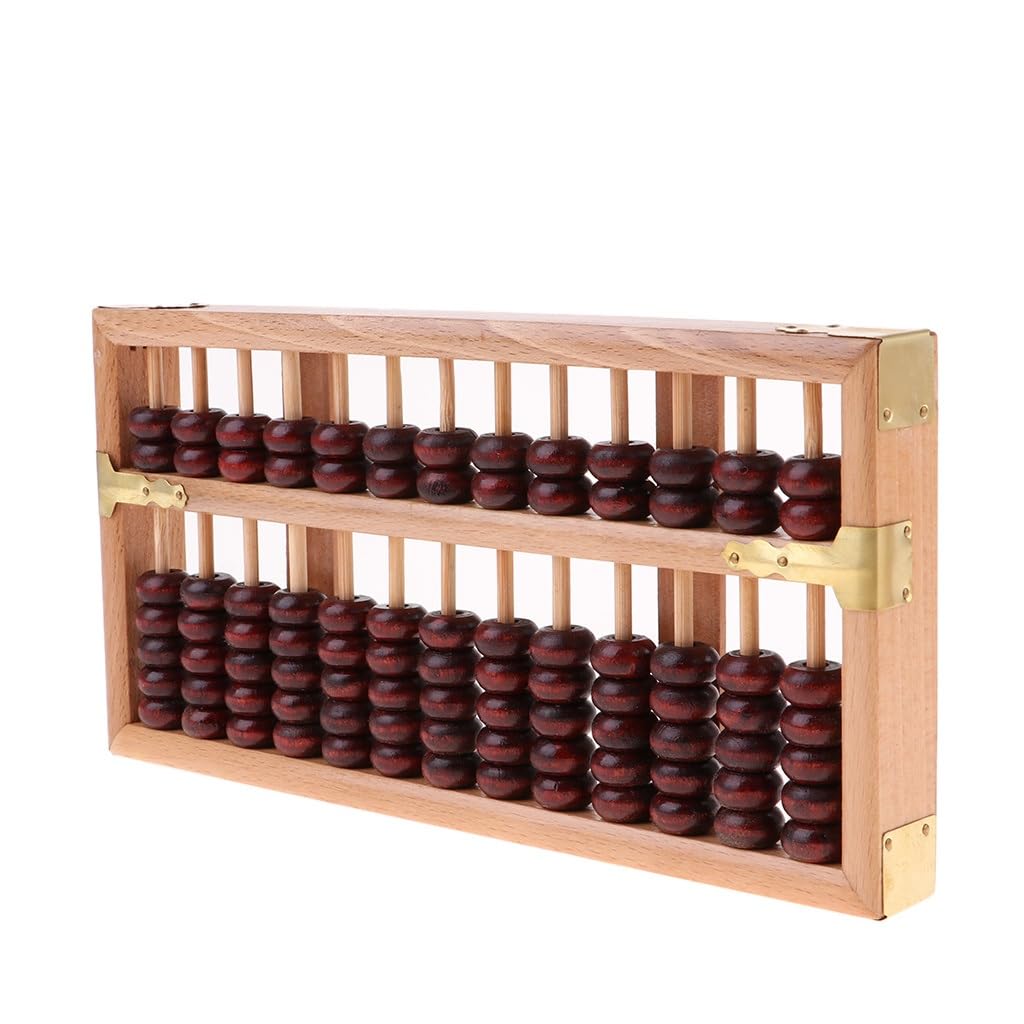 GPPZM Chinese Abacus Math Calculation Tools Ancient Calculator Wood 13 Rows Abaci Counting for Elementary Schools (Color : C)