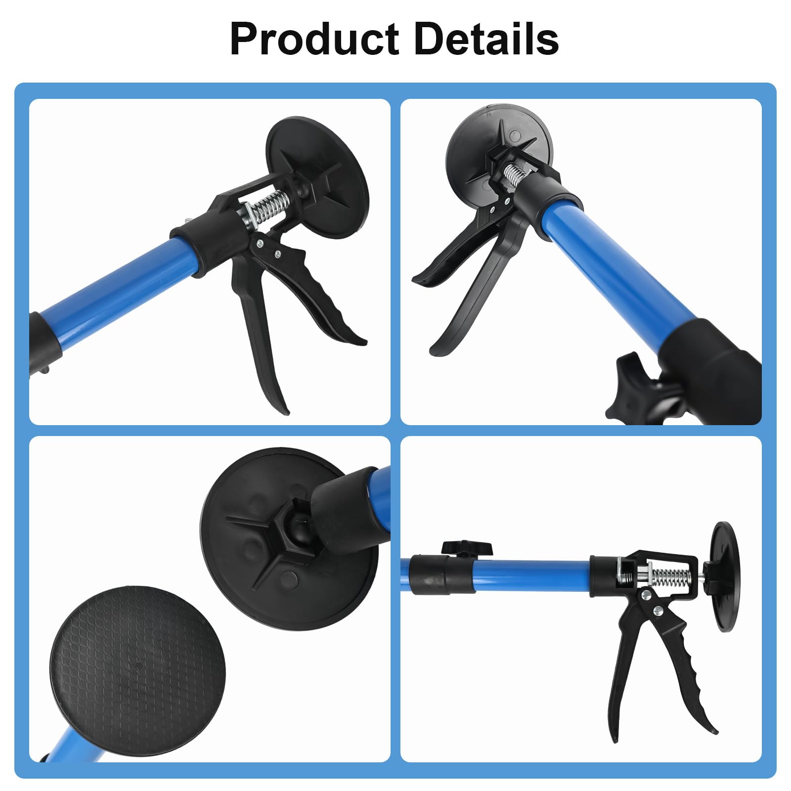 2 piezas de puntal de techo ajustable en altura 30-59cm, puntal de montaje telescópico, puntal metálico con capacidad de carga de 40kg, puntal de construcción, tensor de marco para renovación