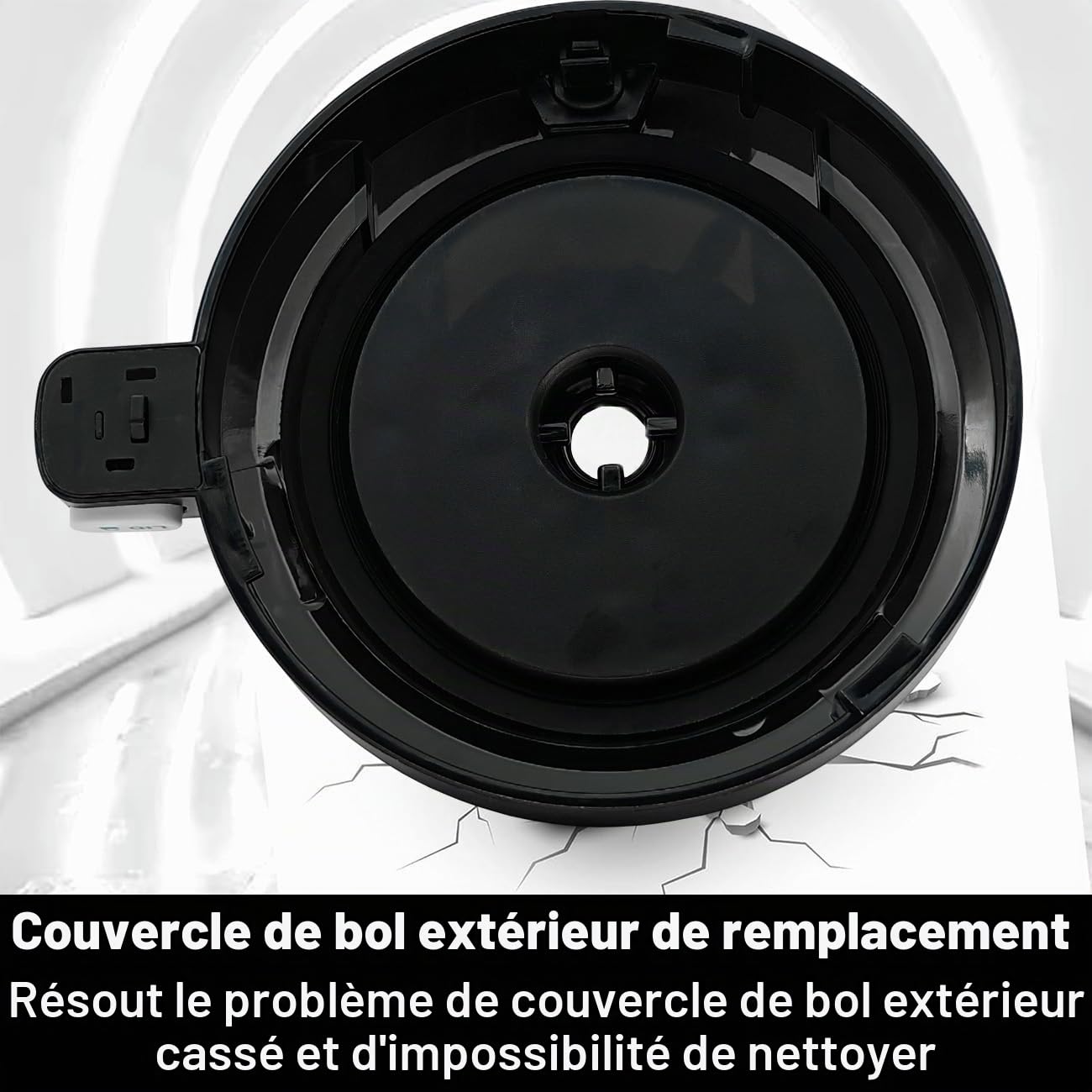 Couvercle de Bol Extérieur, Couvercle de Rechange Compatible avec Ninja Swirl by CREAMi Sorbetière et machine NC701EU NC701 NC700, Pièces de Rechange Accessoire pour Ninja Creamy Swirl (Sans Palette)