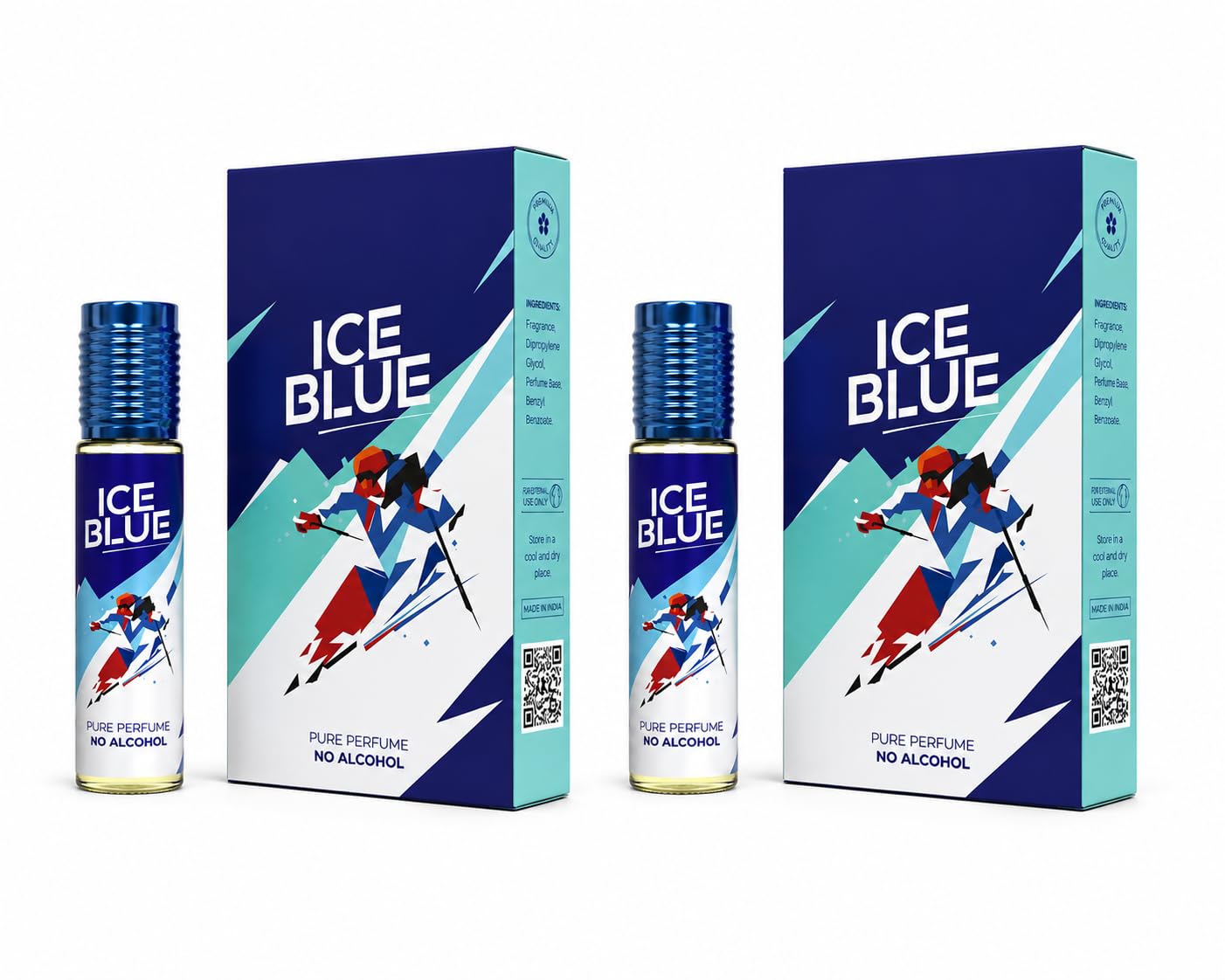 Ice Blue Pure Perfume Roll On 6ml | Long Lasting Fragrance | Premium Attar for Men & Women | Pocket Perfume | Pack of 3-image-45
