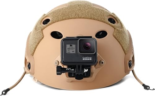 Miniatura 4 de HSU Kit de montaje de casco NVG de aluminio y brazo de extensión curvado, montaje en poste de metal, montaje de brazo de extensión para GoPro Hero